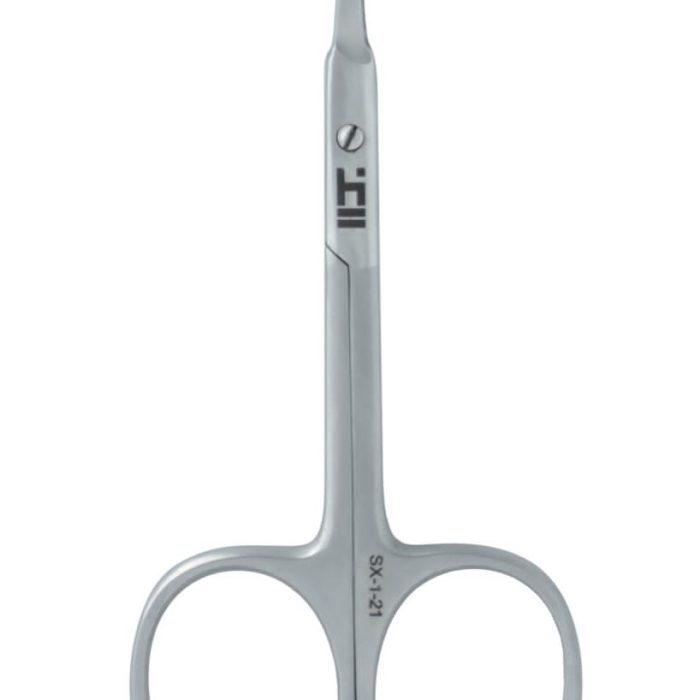 Classic shaped scissors suitable for beginners and professionals, easy move, optimal ring shape, matte handles, glossy polished handles, improved surface performance for regular disinfection and sterilization, hand sharpening, longer work period, high ergonomics